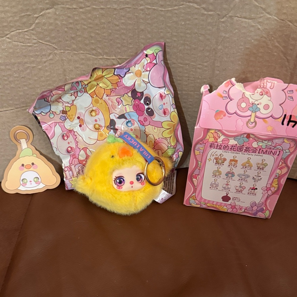 Cute Yellow Plush Keychain for Kids